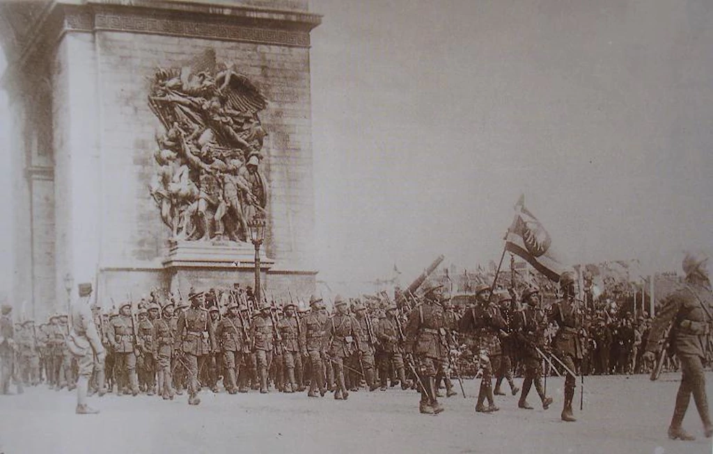 The Siamese Expeditionary Force during the 1919 Paris Victory Parade