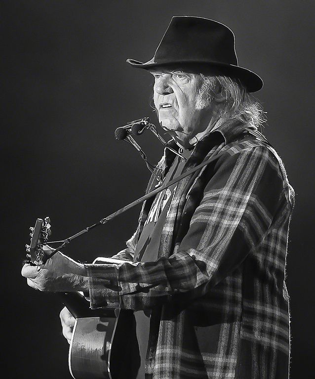 Neil Young and Promise of the Real at the main stage of Stavernfestivalen in Norway on 07. July 2016