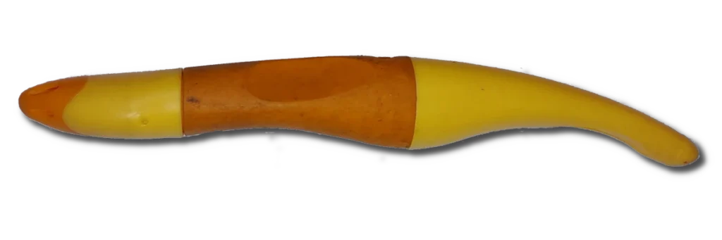 ปากกา ergonomic สีเหลืองสลับส้ม